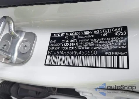 2024 Mercedes-Benz Cla Cla 250 из США, поврежденный, VIN W1K5J4HB6RN450550